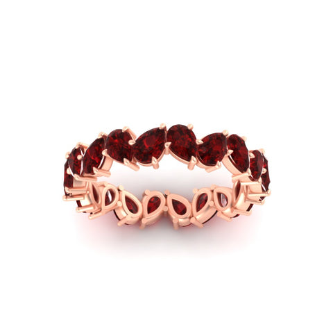 Pear Eternity Wedding Band Zig Zag