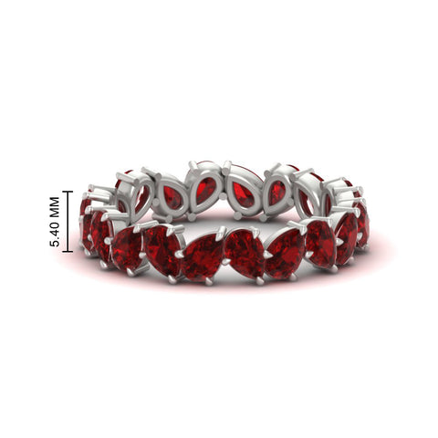 Pear Eternity Wedding Band Zig Zag