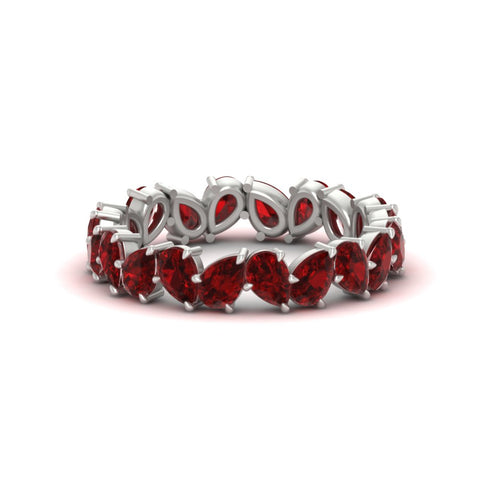 Pear Eternity Wedding Band Zig Zag