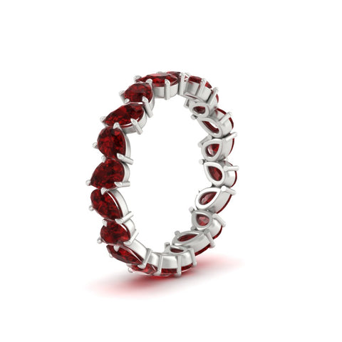 Pear Eternity Wedding Band Zig Zag