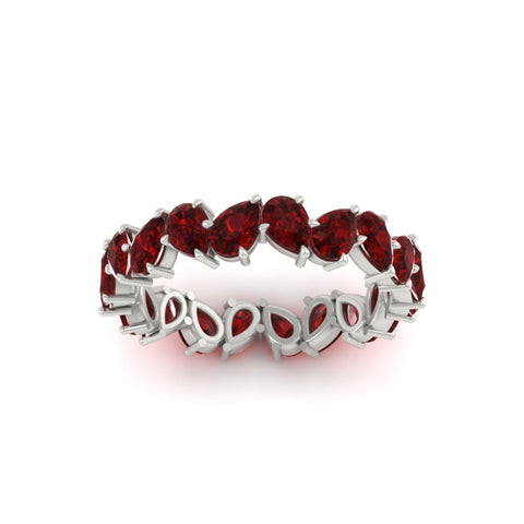 Pear Eternity Wedding Band Zig Zag