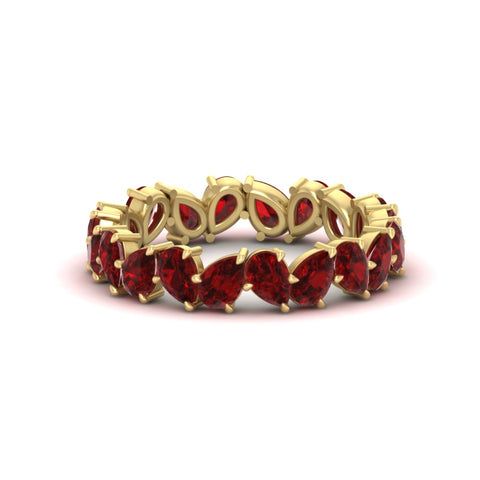 Pear Eternity Wedding Band Zig Zag