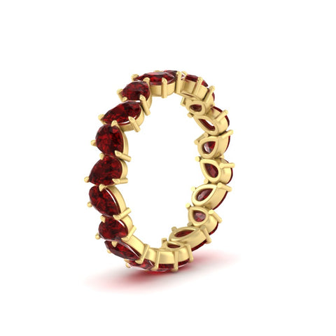 Pear Eternity Wedding Band Zig Zag