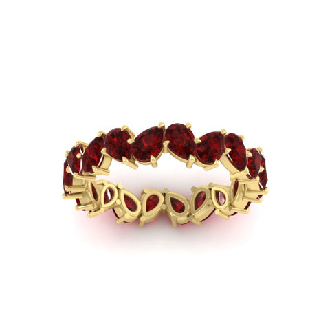 Pear Eternity Wedding Band Zig Zag