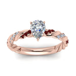 Load image into Gallery viewer, pear-shaped-ruby-twisted-vine-engagement-ring-in-rose-gold-FD9127PERGRUDRANGLE5-NL-RG
