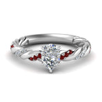 Load image into Gallery viewer, pear-shaped-ruby-twisted-vine-engagement-ring-in-white-gold-FD9127PERGRUDR-NL-WG
