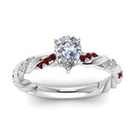 Load image into Gallery viewer, pear-shaped-ruby-twisted-vine-engagement-ring-in-white-gold-FD9127PERGRUDRANGLE5-NL-WG
