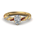 Load image into Gallery viewer, pear-shaped-ruby-twisted-vine-engagement-ring-in-yellow-gold-FD9127PERGRUDR-NL-YG