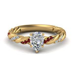 Load image into Gallery viewer, pear-shaped-ruby-twisted-vine-engagement-ring-in-yellow-gold-FD9127PERGRUDR-NL-YG

