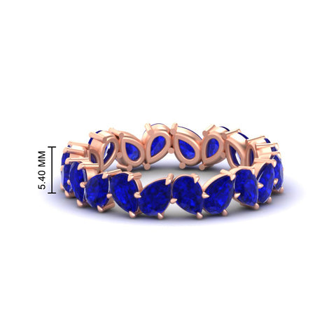 Pear Eternity Wedding Band Zig Zag