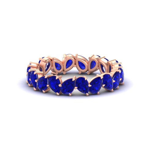 Pear Eternity Wedding Band Zig Zag
