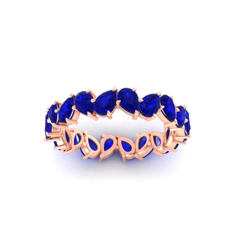Pear Eternity Wedding Band Zig Zag
