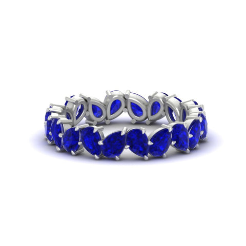 Pear Eternity Wedding Band Zig Zag