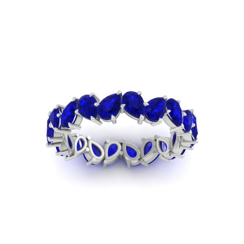Pear Eternity Wedding Band Zig Zag