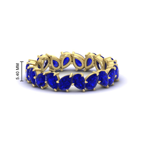 Pear Eternity Wedding Band Zig Zag