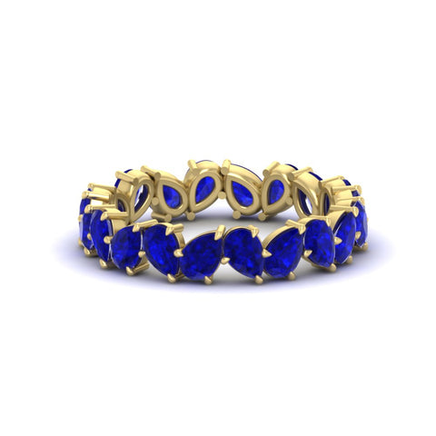 Pear Eternity Wedding Band Zig Zag