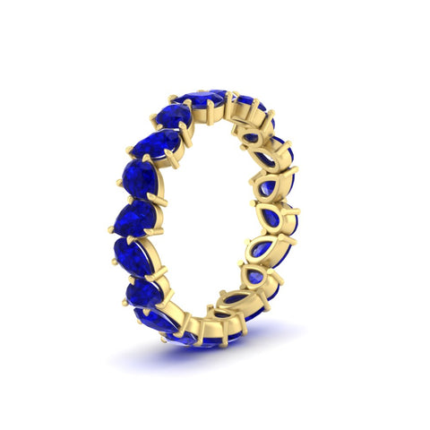 Pear Eternity Wedding Band Zig Zag