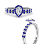 Load image into Gallery viewer, pear-shaped-sapphire-halo-wedding-ring-set-in-white-gold-FD8523PEGSABL-NL-WG
