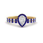 Load image into Gallery viewer, pear-shaped-sapphire-halo-wedding-ring-set-in-yellow-gold-FD8523PEGSABL-NL-YG