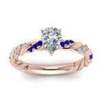 Load image into Gallery viewer, pear-shaped-sapphire-twisted-vine-engagement-ring-in-rose-gold-FD9127PERGSABLANGLE5-NL-RG
