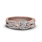Load image into Gallery viewer, pear-shaped-simple-diamond-twisted-vine-bridal-ring-sets-in-14K-rose-gold-FD8233PE-NL-RG
