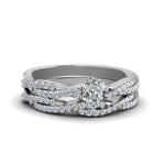 Load image into Gallery viewer, pear-shaped-simple-diamond-twisted-vine-bridal-ring-sets-in-14K-white-gold-FD8233PE-NL-WG
