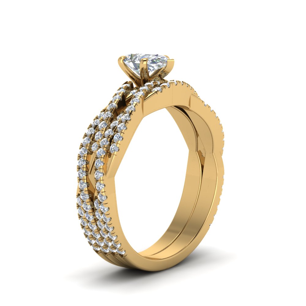 pear-shaped-simple-diamond-twisted-vine-bridal-ring-sets-in-14K-yellow-gold-FD8233PE-NL-YG
