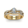 Load image into Gallery viewer, pear-shaped-simple-diamond-twisted-vine-bridal-ring-sets-in-14K-yellow-gold-FD8233PE-NL-YG
