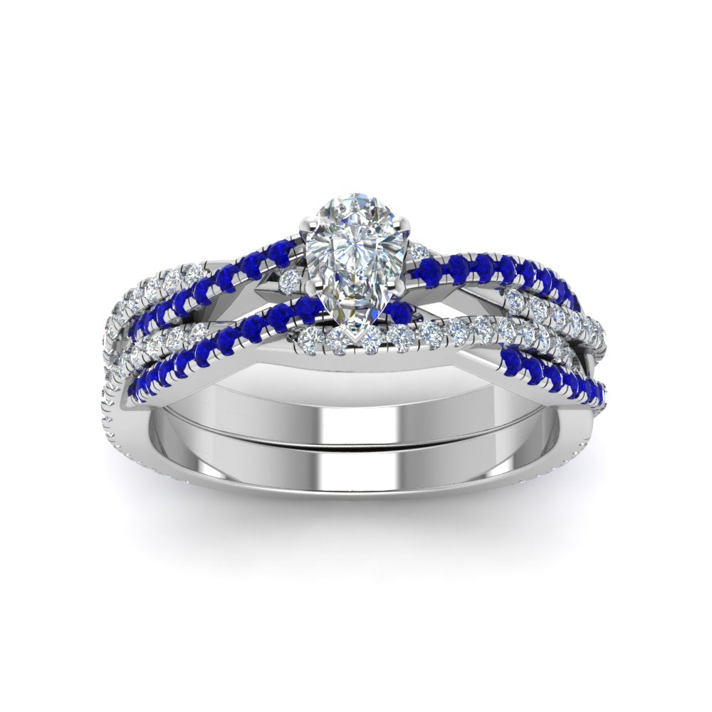 pear-shaped-simple-diamond-twisted-vine-bridal-ring-sets-with-blue-sapphire-in-14K-white-gold-FD8233PEGSABL-NL-WG