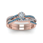 Load image into Gallery viewer, pear-shaped-simple-diamond-twisted-vine-bridal-ring-sets-with-ice-blue-topaz-in-14K-rose-gold-FD8233PEGICBLTO-NL-RG
