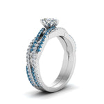 Load image into Gallery viewer, pear-shaped-simple-diamond-twisted-vine-bridal-ring-sets-with-ice-blue-topaz-in-14K-white-gold-FD8233PEGICBLTO-NL-WG
