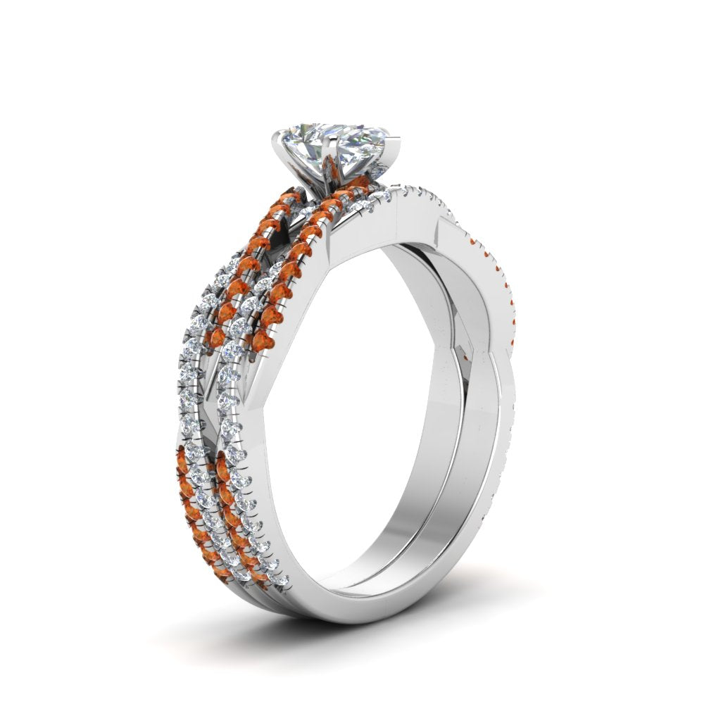pear-shaped-simple-diamond-twisted-vine-bridal-ring-sets-with-orange-sapphire-in-950-Platinum-FD8233PEGSAOR-NL-WG