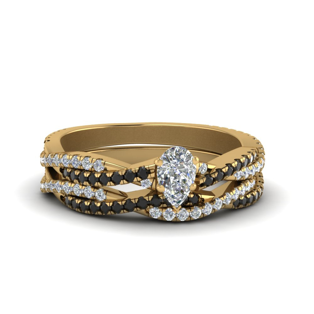 pear-shaped-simple-twisted-vine-bridal-ring-sets-with-black-diamond-in-14K-yellow-gold-FD8233PEGBLACK-NL-YG
