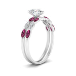 Load image into Gallery viewer, pear-shaped-single-prong-marquise-pink-sapphire-engagement-ring-and-band-in-FD9939PEGSADRPI-NL-WG
