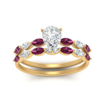 Load image into Gallery viewer, pear-shaped-single-prong-marquise-pink-sapphire-engagement-ring-and-band-in-FD9939PEGSADRPI-NL-YG
