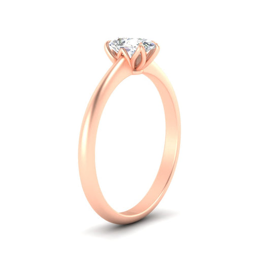 Pear Shaped Solitaire Cathedral Ring