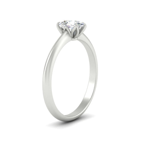 Pear Shaped Solitaire Cathedral Ring