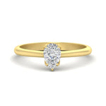 Load image into Gallery viewer, Pear Shaped Solitaire Cathedral Ring
