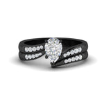 Load image into Gallery viewer, pear-shaped-swirl-channel-diamond-bridal-black-set-in-black-gold-FDENS4028PE-NL-BG.jpg
