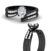 Load image into Gallery viewer, pear-shaped-swirl-channel-diamond-bridal-black-set-in-black-gold-FDENS4028PE-NL-BG.jpg