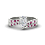 Load image into Gallery viewer, pear-shaped-swirl-channel-diamond-bridal-set-with-pink-sapphire-in-white-gold-FDENS4028PEGSADRPI-NL-WG.jpg
