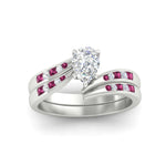 Load image into Gallery viewer, pear-shaped-swirl-channel-diamond-bridal-set-with-pink-sapphire-in-white-gold-FDENS4028PEGSADRPI-NL-WG.jpg
