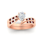 Load image into Gallery viewer, pear-shaped-swirl-channel-diamond-bridal-set-with-ruby-in-rose-gold-FDENS4028PEGRUDR-NL-RG.jpg
