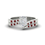 Load image into Gallery viewer, pear-shaped-swirl-channel-diamond-bridal-set-with-ruby-in-white-gold-FDENS4028PEGRUDR-NL-WG.jpg
