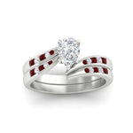 Load image into Gallery viewer, pear-shaped-swirl-channel-diamond-bridal-set-with-ruby-in-white-gold-FDENS4028PEGRUDR-NL-WG.jpg
