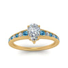 Load image into Gallery viewer, pear-shaped-swirl-engraved-channel-accent-diamond-engagement-ring-with-blue-topaz-in-FD122866PERGICBLTO-NL-YG