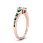Load image into Gallery viewer, pear-shaped-swirl-engraved-channel-accent-diamond-engagement-ring-with-emerald-in-FD122866PERGEMGR-NL-RG
