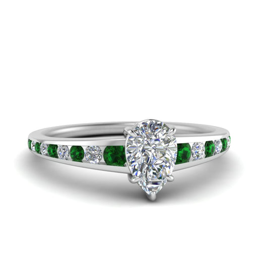 pear-shaped-swirl-engraved-channel-accent-diamond-engagement-ring-with-emerald-in-FD122866PERGEMGR-NL-WG