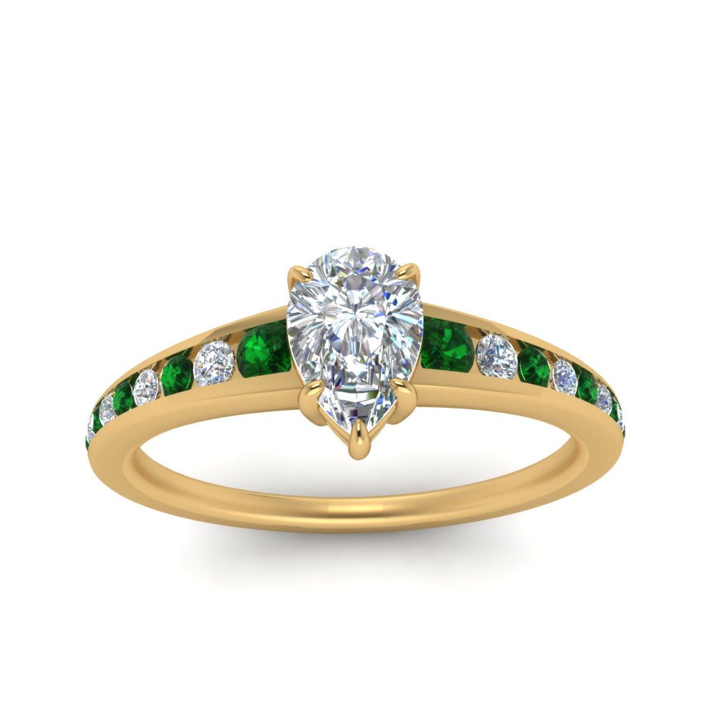 pear-shaped-swirl-engraved-channel-accent-diamond-engagement-ring-with-emerald-in-FD122866PERGEMGR-NL-YG