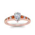 Thumbnail 67 - pear-shaped-swirl-engraved-channel-accent-diamond-engagement-ring-with-orange-sapphire-in-FD122866PERGSAOR-NL-RG